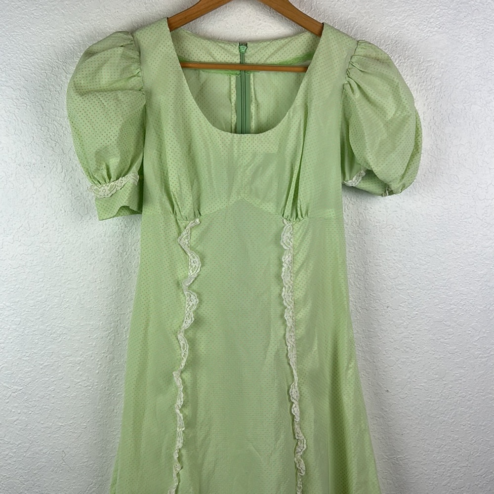 vintage 60’s 70’s puff sleeve maxi dress